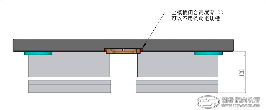 模內(nèi)攻牙機(jī)上模加工示意圖